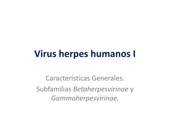 virus herpes humanos i