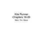 Kite Runner Chapters 16-20 - slide 1