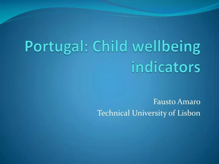 portugal child wellbeing indicators