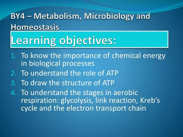 by4 metabolism microbiology and homeostasis learning objectives