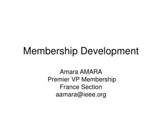 Membership Development