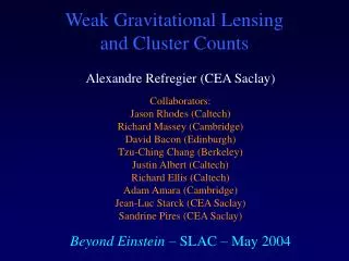 Weak Gravitational Lensing and Cluster Counts