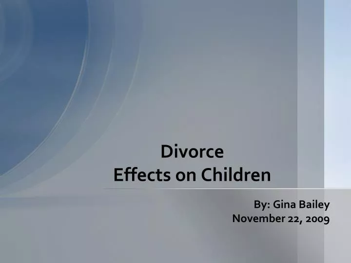 divorce effects on children
