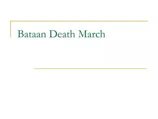 Bataan Death March