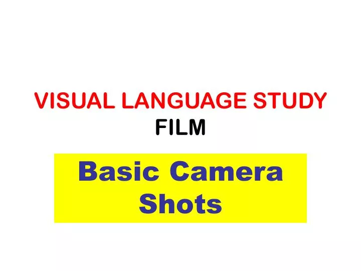 visual language study film