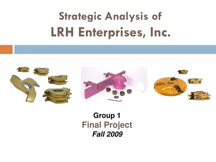 strategic analysis of lrh enterprises inc