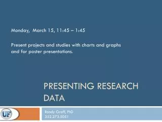 Presenting Research Data