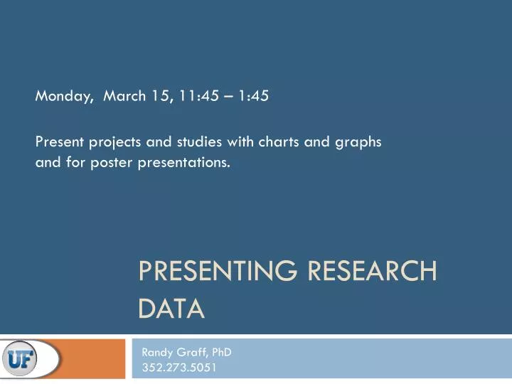 presenting research data