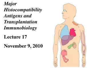 Major Histocompatibility Antigens and Transplantation Immunobiology Lecture 17 November 9, 2010