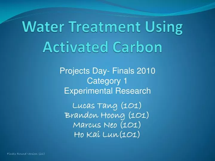 water treatment using activated carbon