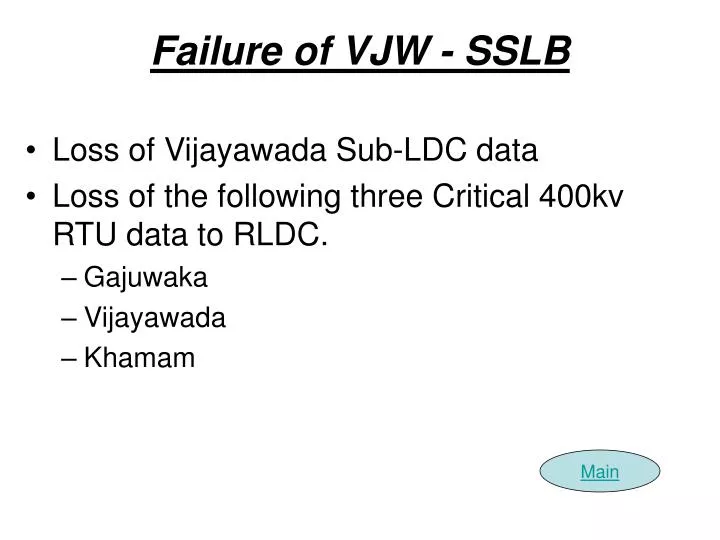 failure of vjw sslb