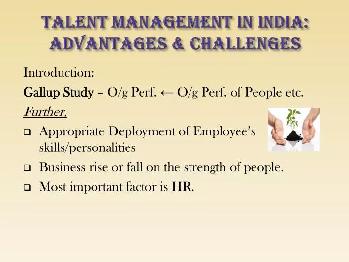 talent management in india advantages challenges