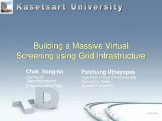 Building a Massive Virtual Screening using Grid Infrastructure