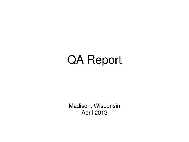 qa report