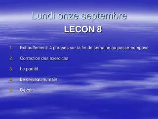 lundi onze septembre