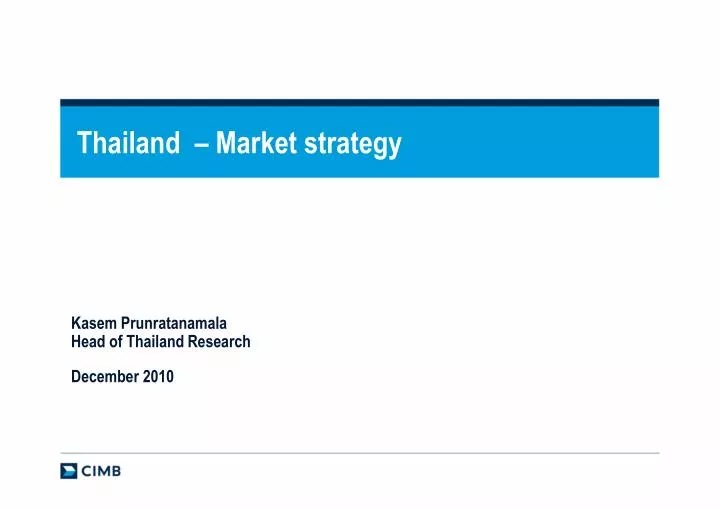 thailand market strategy