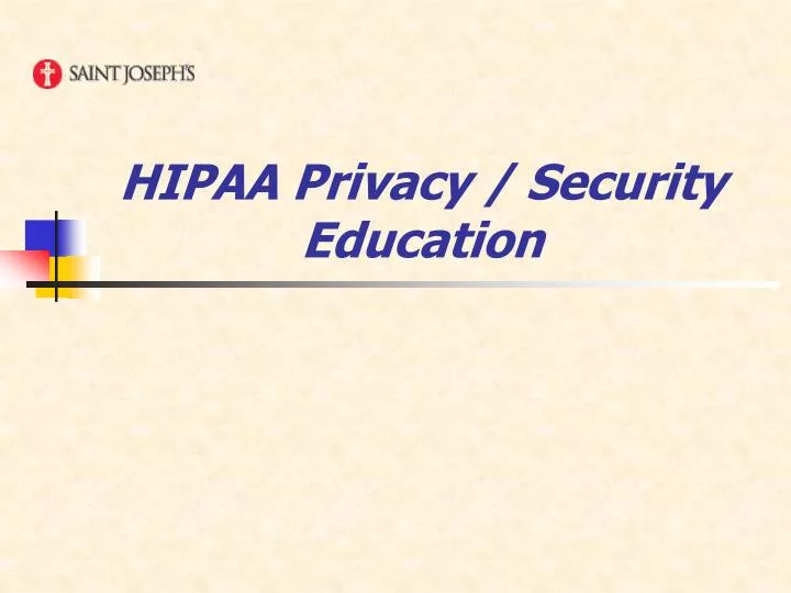 hipaa privacy security education
