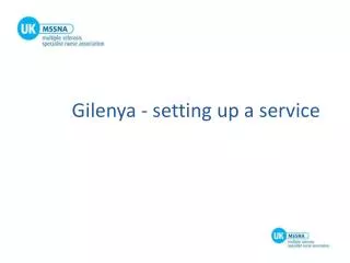 Gilenya - setting up a service