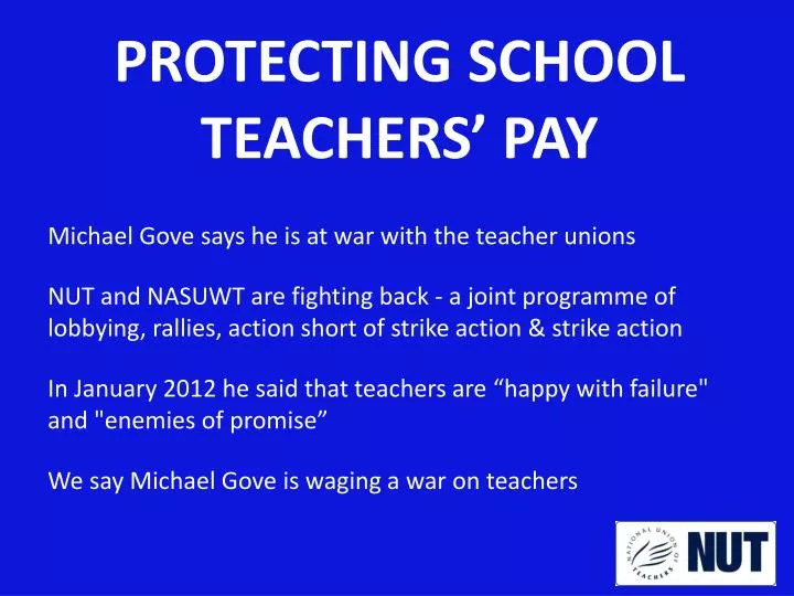 protecting school teachers pay