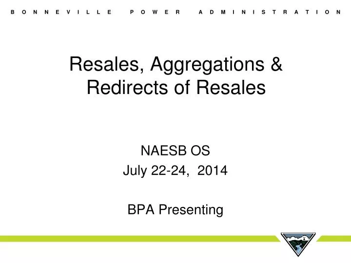 resales aggregations redirects of resales