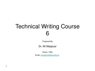 Technical Writing Course 6