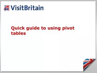 Quick guide to using pivot tables