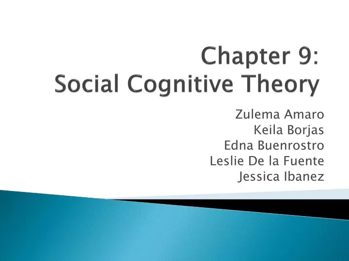 chapter 9 social cognitive theory