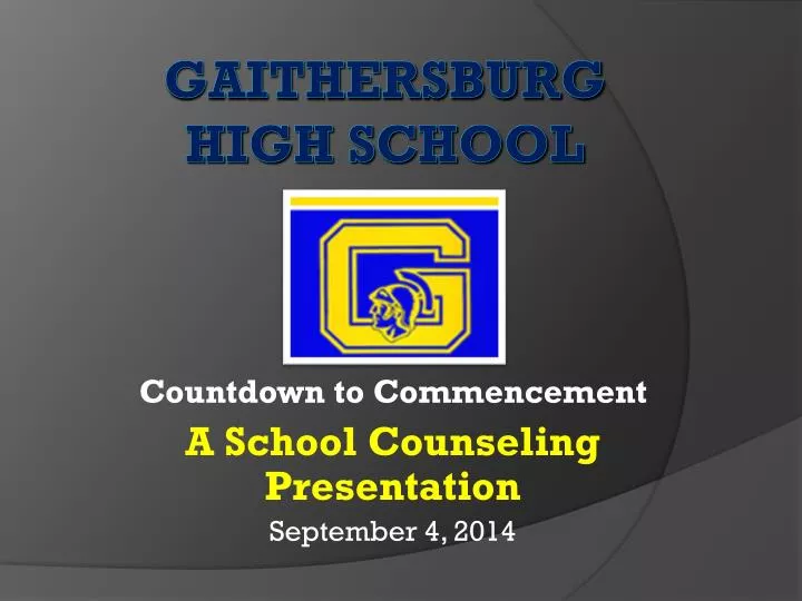 countdown to commencement a school counseling presentation september 4 2014