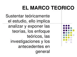 el marco teorico