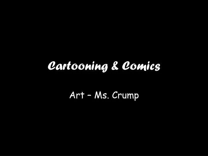 cartooning comics