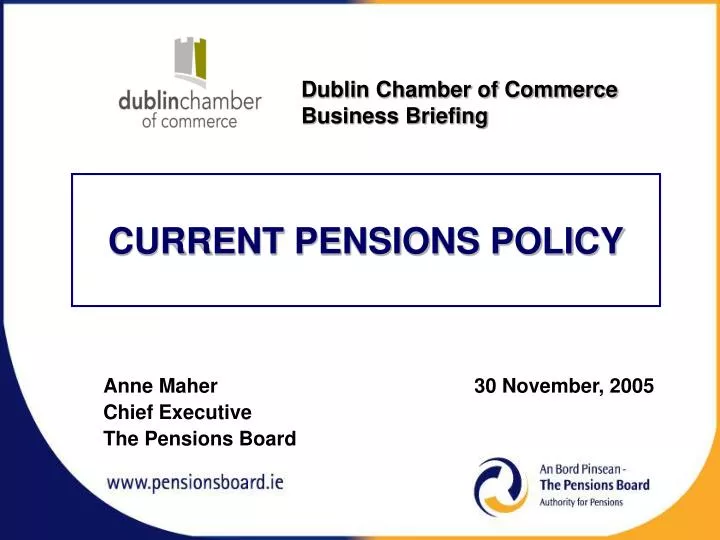 current pensions policy