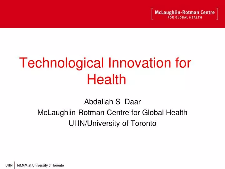 technological innovation for health