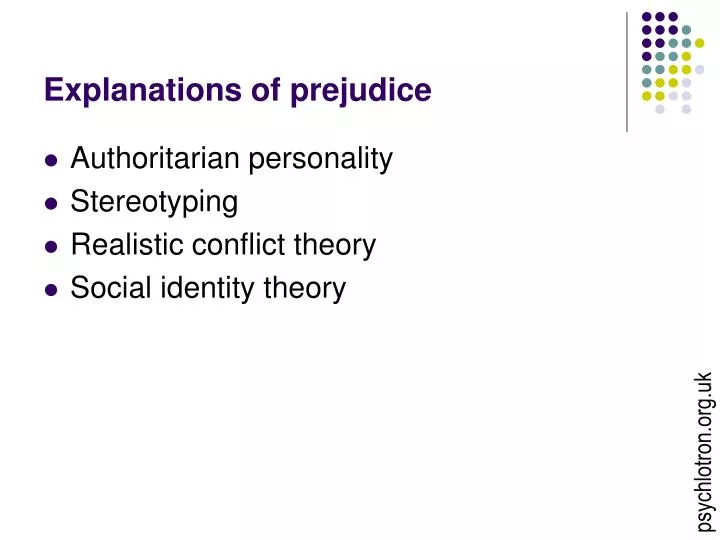 explanations of prejudice