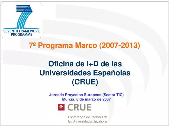 7 programa marco 2007 2013