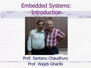 Embedded Systems: Introduction
