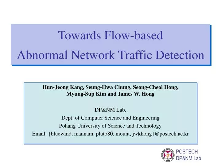 towards flow based abnormal network traffic detection