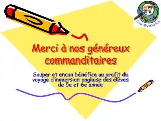 merci nos g n reux commanditaires