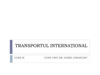 transportul interna ional