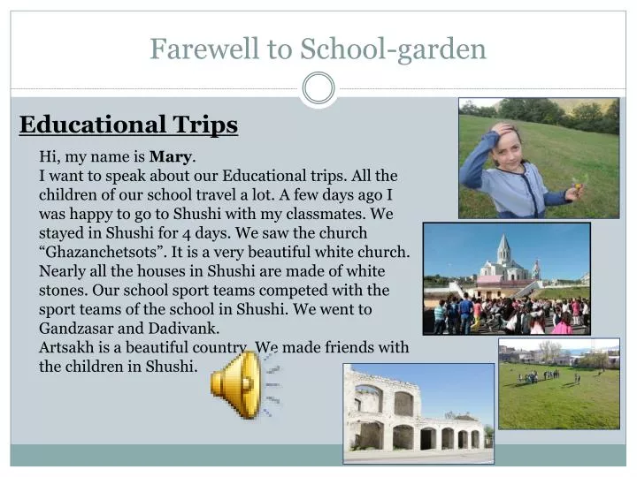 farewell to school garden