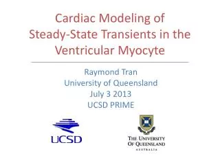 Cardiac Modeling of Steady-State Transients in the Ventricular Myocyte