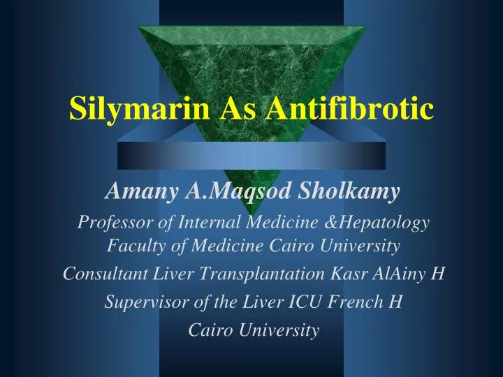 silymarin as antifibrotic