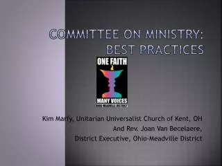 Committee on Ministry: Best Practices