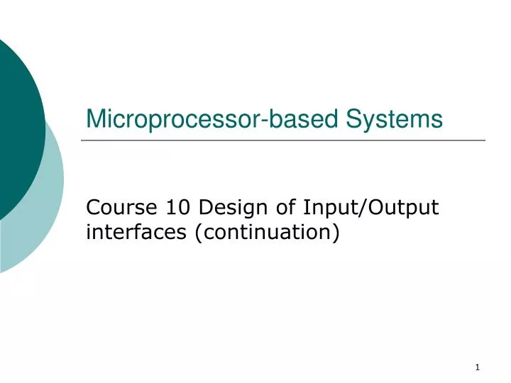 microprocessor based systems