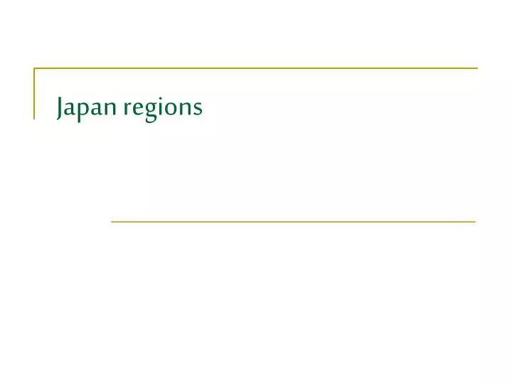 japan regions