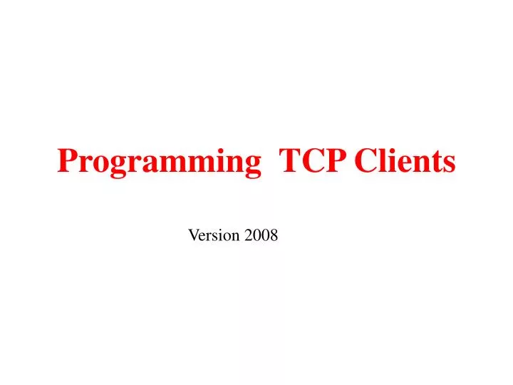 programming tcp clients