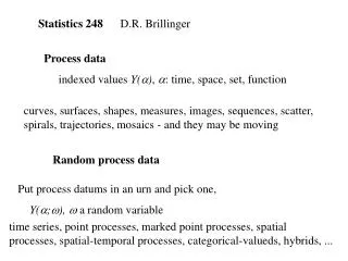 Statistics 248 D.R. Brillinger