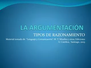 la argumentaci n