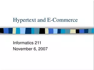 Hypertext and E-Commerce