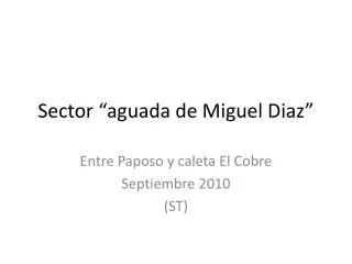 sector aguada de miguel diaz