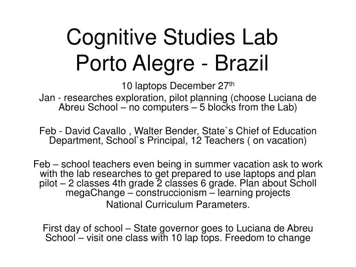 cognitive studies lab porto alegre brazil